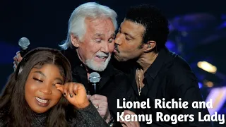 🥰 it makes me 😢 Lionel Richie and Kenny Rogers Lady Reaction#lizzylehner #reactionvideo