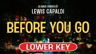 Before You Go (Karaoke Lower Key) - Lewis Capaldi