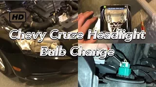 Chevy Cruze headlight bulb change 2008-2016