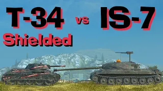 WOT Blitz Can T-34 Shielded Destroy IS-7