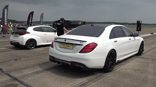 400HP Toyota Yaris GR TTE400 vs BRABUS 800 S63 AMG 4.0 V8 Biturbo