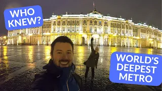 ST. PETERSBURG RUSSIA WINTER - WORLD'S DEEPEST METRO & City Tour!