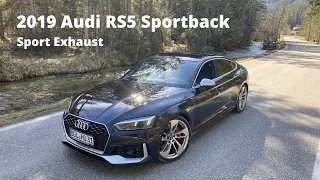 Audi RS5 Sportback 2019 Sport Exhaust Sound (4K 60FPS)