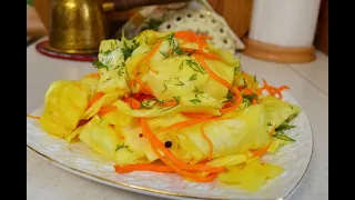 Оригинальная капуста в горячей заливке. Обалденно вкусная капуста.