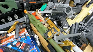 A Lot of Toy Guns - Toy Pistols in the 2 Box. COP GUN SET