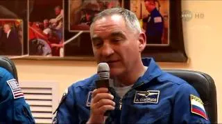 ISS Expedition 39/40 Pre Launch Crew News Conference in Baikonur Kazakhstan