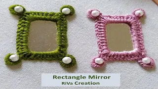 Rectangle Mirror Hand Work | Hand Embroidery Mirror 2020