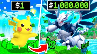 $1 Vs. $1,000,000 POKEMON In MINECRAFT!