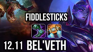 FIDDLESTICKS vs BEL'VETH (JNG) | 1.5M mastery, 400+ games, Rank 12 Fiddle | KR Master | 12.11