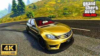 Benefactor Schafter V12 Pure Exhaust Sound - [4K 60FPS NO HUD] - Gta 5 Online