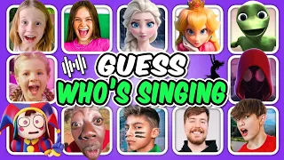 Guess The Meme & Who Is Singing?🎤🎵🔥Lay Lay,King Ferran,Salish Matter,Elsa,Peach,MrBeast,Diana,Pomni
