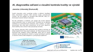 LIVE STREAM | AI, diagnostika a vizuální kontrola kvality – J. Jirkovský [seminář MPN 30. 11.2022]