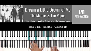 Dream a Little Dream of Me - The Mamas and the Papas (Sheet Music - Piano Cover - Solo - Tutorial)