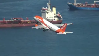 Dangerous Airport in Europe; Gibraltar Plane Spotting, easyJet Bristol Flight Land/Depart