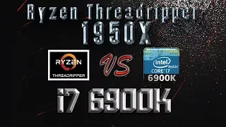 Ryzen Threadripper 1950X vs i7 6900K Benchmarks | Gaming Tests | Office & Encoding CPU Review