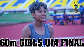 60m Sprint girls U14  junior national 2023 Best Race