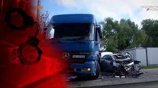 Смертельна аварія у Козині - скажена Тойота вилетіла з повороту і взяла на таран вантажівку