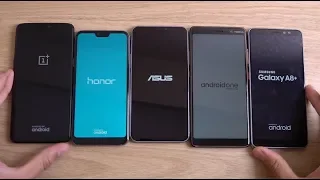 Asus Zenfone 5Z vs Nokia 7 Plus vs OnePlus 6 vs Honor 10 vs Galaxy A8+ - Speed Test!