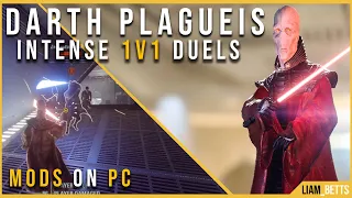 Star Wars Battlefront 2 - Darth Plagueis the Wise - Intense 1v1 Lightsaber Duels - Mods on PC!!!