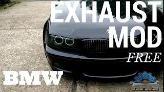 EXHAUST MOD FREE BMW e46 NO cutting NO welding NOT GOLF TEE