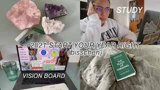 VISION BOARD für 2021 erstellen - wie du dieses Jahr PRODUKTIV AF sein wirst! (Vlog)