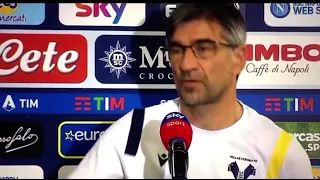 Juric insulta il giornalista di Sky dopo la partita contro il Napoli