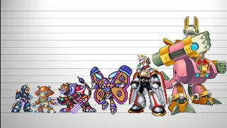 WATCH OUT!!! Megaman X the 64 Maverick Bosses Size Comparisons for the First Time Ever on Youtube!