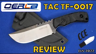 Review of the Oerla TAC TF-0017    A low value fixed blade.