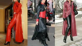 Outstanding and gorgeous leather long power dresses for stylish ladies