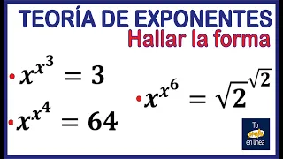 📘TEORÍA DE EXPONENTES 06: Hallar la forma de la Ecuación Exponencial