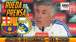 Rueda de prensa de ANCELOTTI previa CLASICO Barcelona - Real Madrid (23/10/2021)