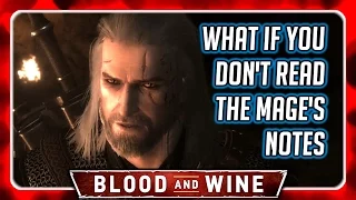 Witcher 3 🌟 Return to the Unseen Elder before Reading the Mage's Notes 🌟  BLOOD AND WINE 🌟