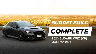 MODDING ON A BUDGET | SIMPLE MODS FOR THE NEW WRX VB COMPLETE