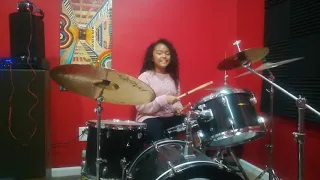 When I come Around-Green Day drum cover "Mylah the Drummer" age 9 music video