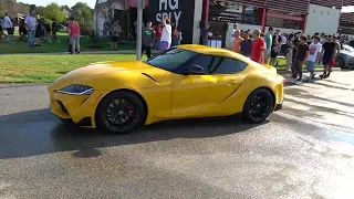 Exquisite Yellow Supra at Cars and Coffee!