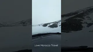 Beautiful drive and snow in the Atlas Mountains. Welcome to Morocco #snow #atlas #mountains #morocco