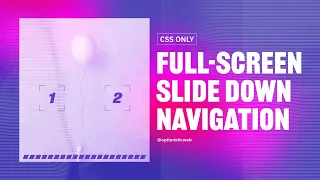 Create an Awesome Full Screen Navigation with Pure HTML & CSS