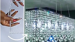 NEW DOLLAR TREE Meets WALMART CRYSTAL Lighting DIY IDEA TO Tryout!