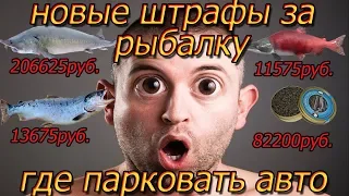 Правила рыбалки 2019.Штрафы за рыбалку.На каком расстоянии парковать авто от воды.