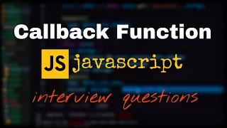 callback function in javascript | interview question on js