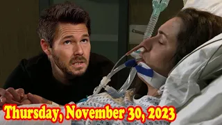 CBS The Bold and the Beautiful Spoilers  11/30/2023, B&B Thursday, November 30, 2023