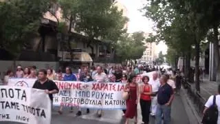 Griechenland - Krise frisst Wohnen - Clip III: 19.7.2012 - Demo von Korai nach Syntagma