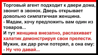 Что женщина предложила торговому агенту?.. Анекдоты! Юмор! Позитив!