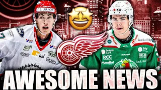 GREAT RED WINGS NEWS: DETROIT SIGNS SIMON EDVINSSON + William Wallinder Wins Award—Top NHL Prospects