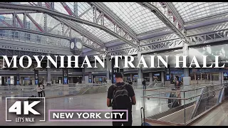 Moynihan Train Hall NYC Virtual Walk2021 | 4K New York Walking Tour Travel Guide with City Sounds