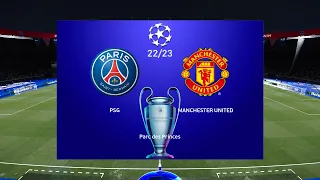 2022 PSG vs Manchester United | Champions League 22/23 | PES Gameplay