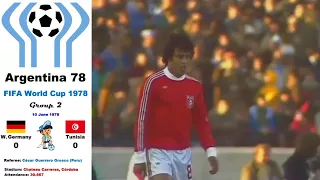 World Cup Argentina 1978  West Germany   Tunisia 0 0 Group 2   HD