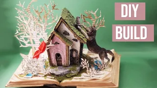 DIY Cardboard Red Riding Hood Fairy House Diorama | Book Sculpture