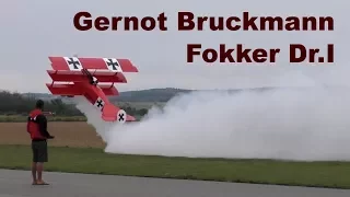 Huge RC Fokker Dr.I, Gernot Bruckmann aerobatics, 2017