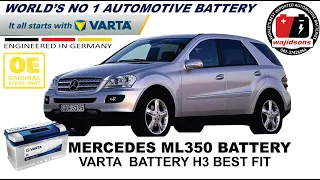 MERCEDES ML350 |VARTA BATTERY REPLACEMENT | 100AH H3